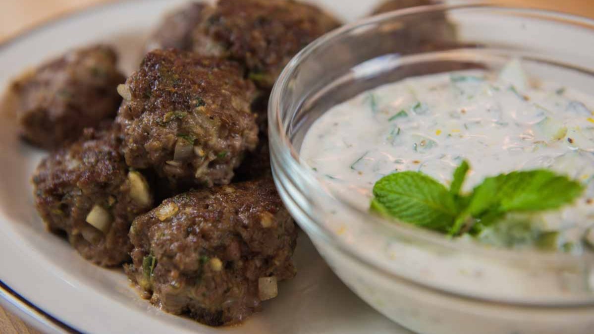 Lamb Meatballs with Lemon Mint Yogurt Sauce